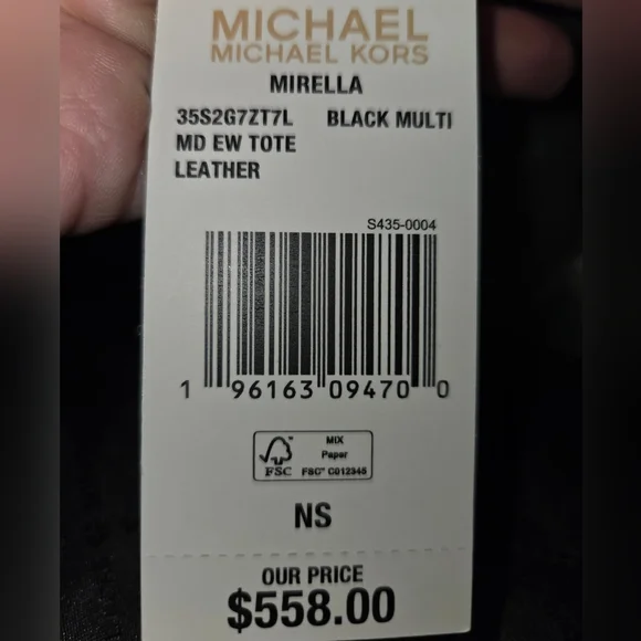 Michael Kors Mirella Leather Md Black Tote - Picture 2 of 5